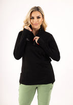 Women Quarter Zipper Long Sleeve T-Shirt